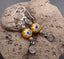 Boucles d'oreilles ethniques en argent Tibétain et en perle de verre