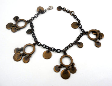 Bracelet Vintage en bronze avec breloques