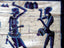 Batik du Burkina Faso, toile noire épaisse - Danseuses Africaines