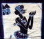 Batik africain du Burkina Faso, toile noire épaisse- Danseuse