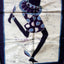 Batik africain du Burkina Faso, toile noire épaisse- Danseuse