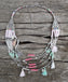 Collier multirangs bohème boho gipsy avec pompons et perles
