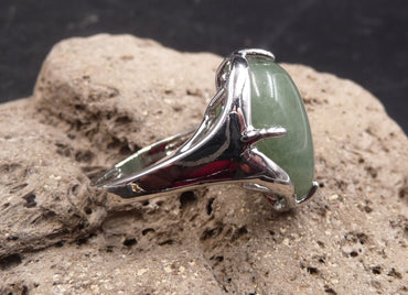 Bague réglable en Aventurine forme goutte