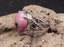 Bague réglable en Rhodonite forme ronde