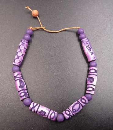 Bracelet ethnique en Os de Taureau Gravé Art Cubain