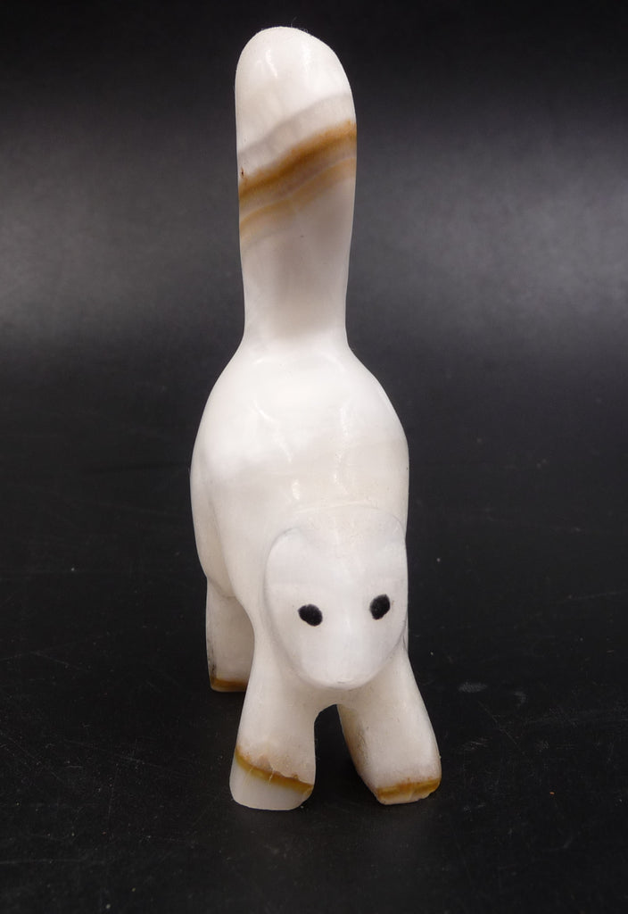 Statuette de lémurien en pierre de Madagascar