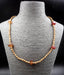 Collier ethnique en bois et cornaline