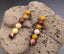 Boucles d'oreilles pendantes en Jaspe Mokaïte ou Mookaite - Crochets en argent 925