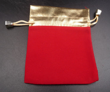 Lot de 5 pochettes cadeau rouges et or Noël