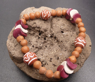 Bracelet ethnique en pierre d'argile du Mali