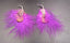Boucles d'oreilles Amérindiennes plume violette - Crochets en argent 925