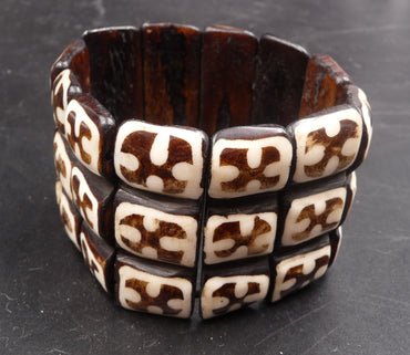 Bracelet artisanal perles en corne de buffle