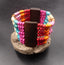 Bracelet manchette ethnique multicolore en bois de manguier