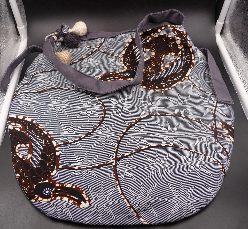 Sac en tissu wax motifs ethniques