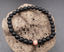 Bracelets de distance / couples - Agate noire et Pierre du Soleil 6 mm