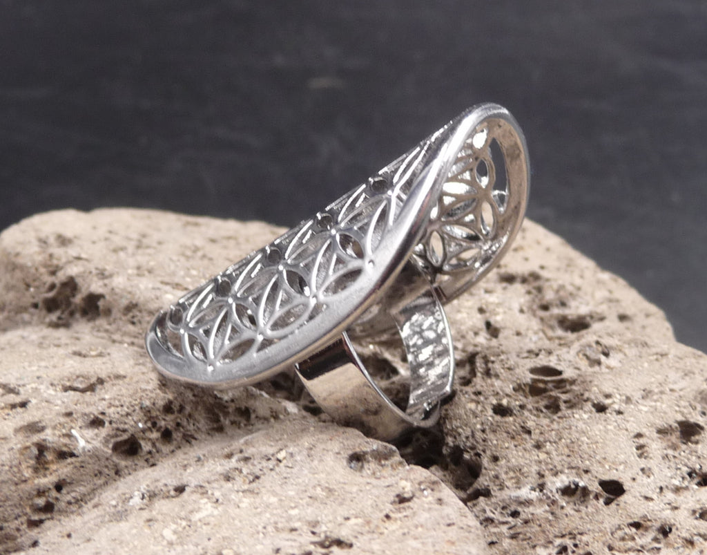 Bague énergétique fleur de vie