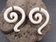 Faux écarteurs boucles d'oreilles piercing ethnique spirale en os de buffle