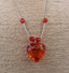 Collier Cœur en Cristal Orange Bijou Glamour Saint-Valentin