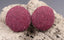 Boucles d'oreilles en laine bouillie bordeaux artisanat du Népal