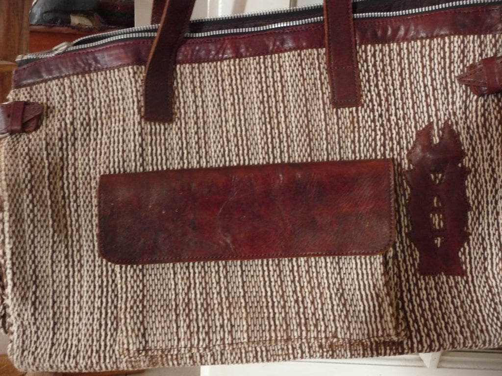 Sac en cuir et sisal de Madagascar