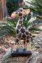 Statuette girafe en bois déco maison africaine