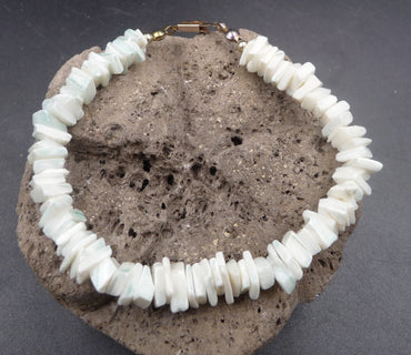 Bracelet en corail bleu véritable