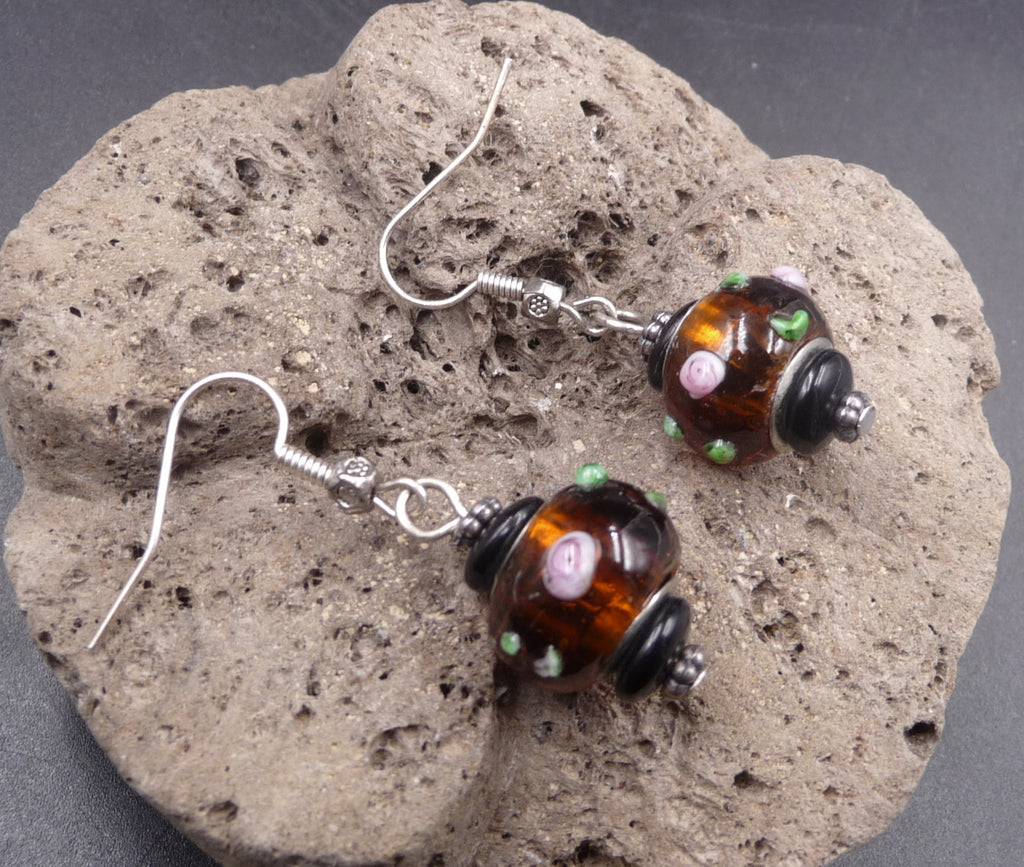 Boucles d'oreilles en perles de verre de Murano