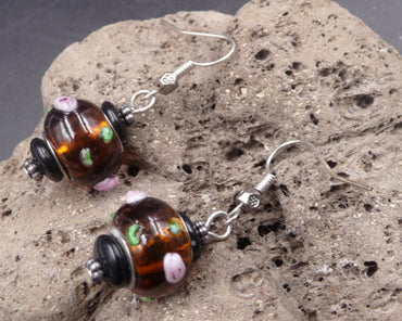 Boucles d'oreilles en perles de verre de Murano