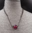 Collier Emilie en verre de Murano mauve et rouge