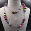 Collier sautoir Vintage en bois et perles de verre
