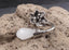 Bague en argent 925 fleur de Lotus et fleur de Magnolia en Jade blanc