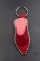 Porte-clés babouche traditionnelle berbère en cuir rouge