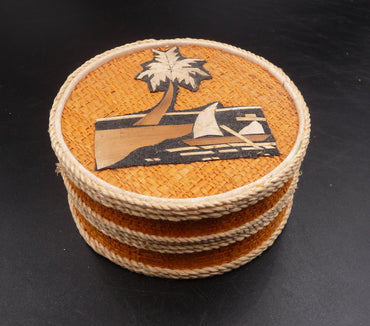 Boîte à bijoux en raphia et sisal de Madagascar