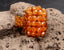 Bague fantaisie en perles de rocaille oranges