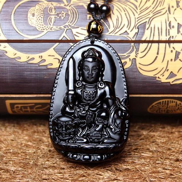 Collier en Obsidienne Eveil du Bouddha
