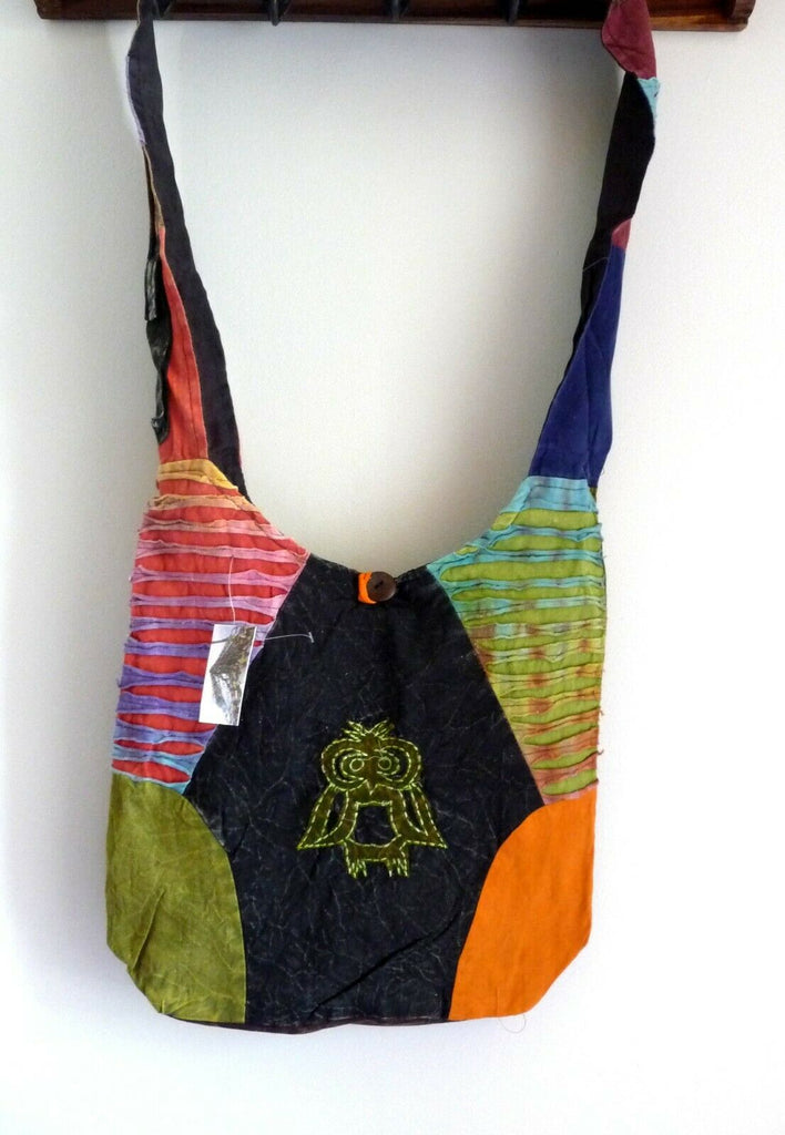 Sac ethnique patchwork à bandoulière hippie bohème