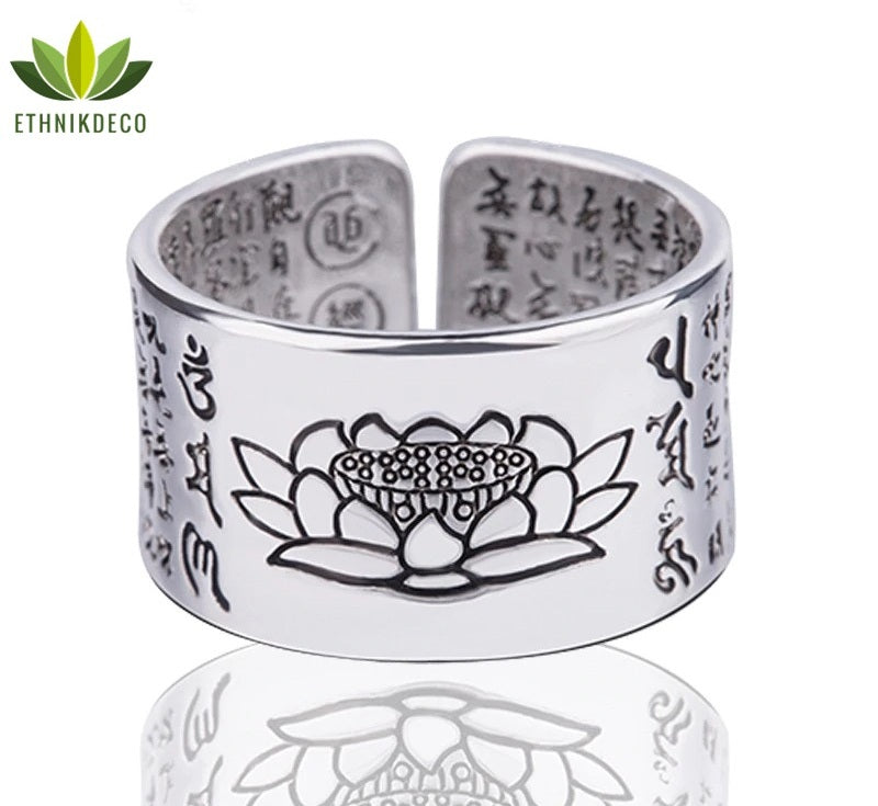 Bague Fleur de Lotus en Argent 999