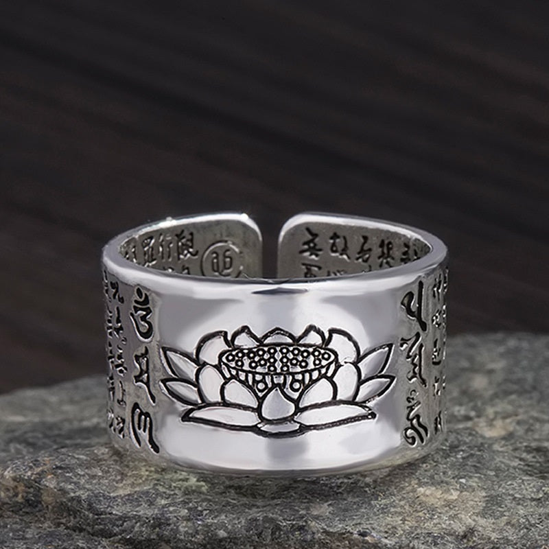 Bague Fleur de Lotus en Argent 999