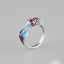 Bague Tibétaine Bouddhiste en argent 925 - Fleur de Lotus et Carpe Koi