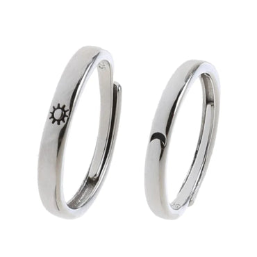 Bague Couple "Jour et Nuit" en argent 925