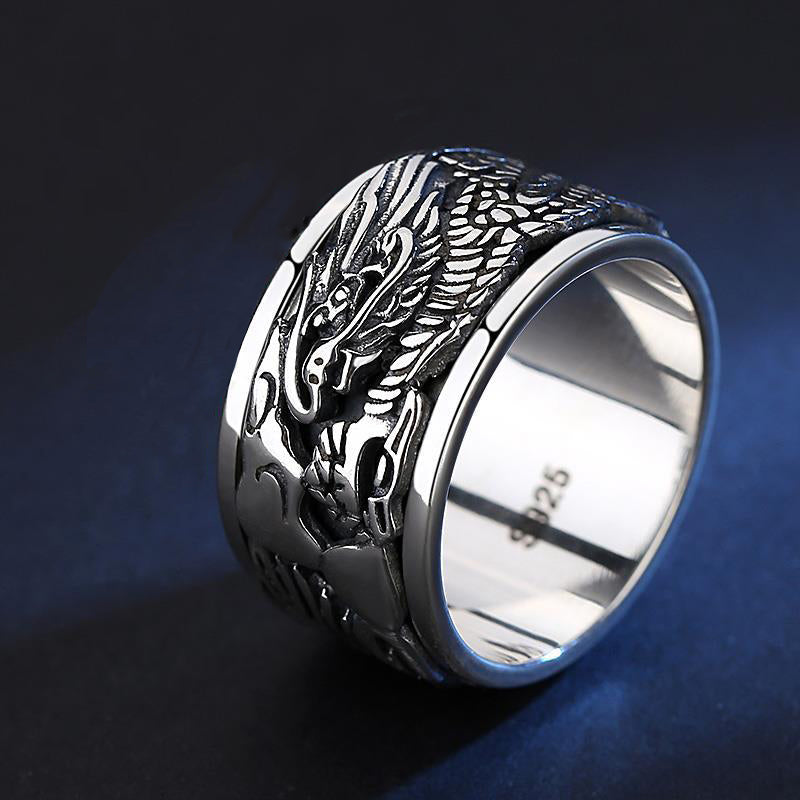 Bague Japonaise Dragon en Argent 925