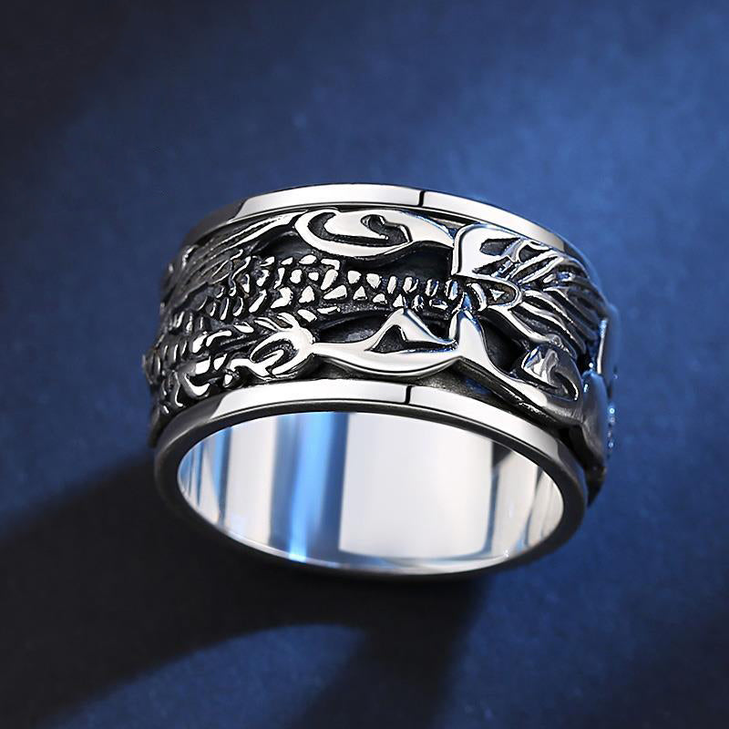 Bague Japonaise Dragon en Argent 925