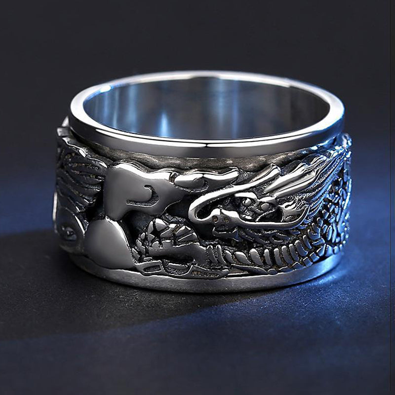 Bague Japonaise Dragon en Argent 925