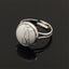Bague réglable ronde en Howlite Blanche du Brésil