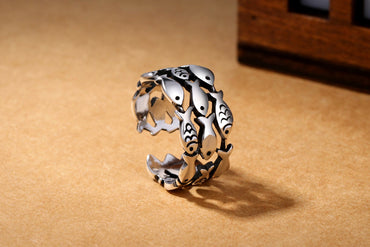 Bague poissons en argent 925 - Bijou spirituel