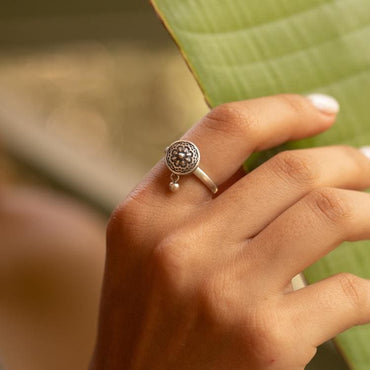 Bague Tibétaine Mantra Om mani padme Hum Prière du Lotus Bouddhisme