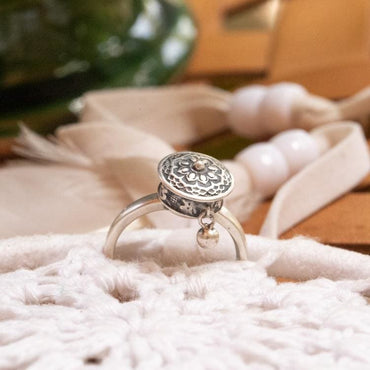 Bague Tibétaine Mantra Om mani padme Hum Prière du Lotus Bouddhisme