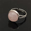 Bague ronde en Quartz Rose du Brésil