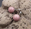 Boucles d'oreilles - Clous en Rhodochrosite - Fermoirs en argent 925