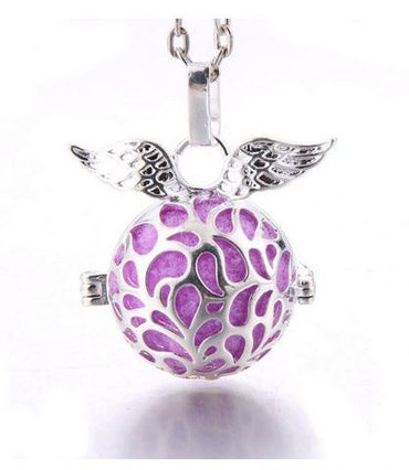 Bola de grossesse "Ailes d'Ange" en métal argenté